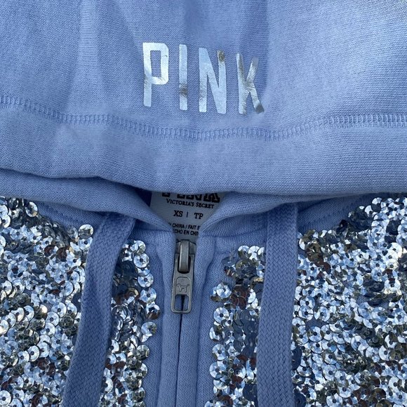 Victoria's Secret PINK Lavender Bling Perfect Zip Hoodie - Picture 8 of 16